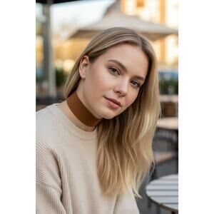 Handmade Boho Minimalist Western Suede Choker Necklace